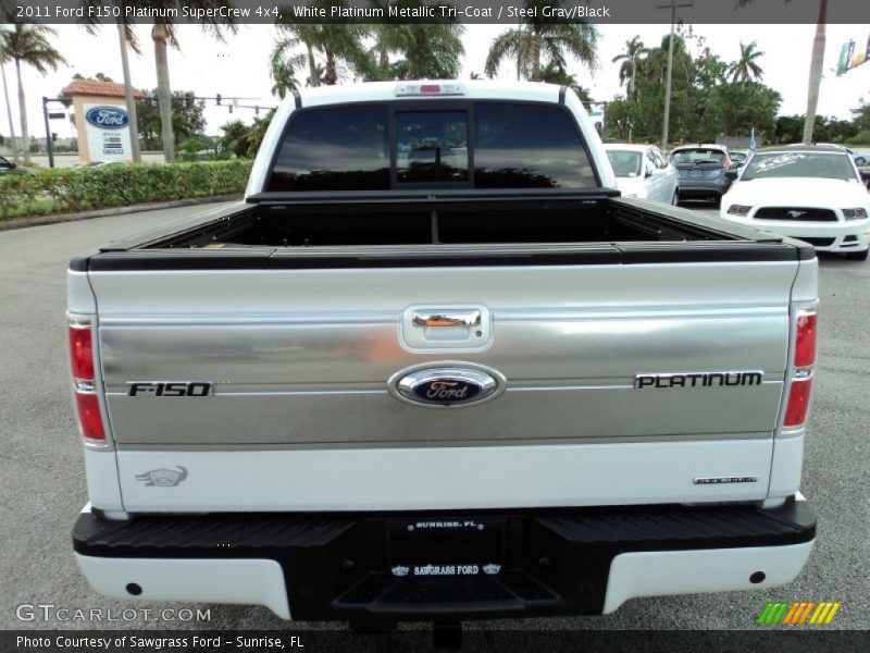 White Platinum Metallic Tri-Coat / Steel Gray/Black 2011 Ford F150 Platinum SuperCrew 4x4