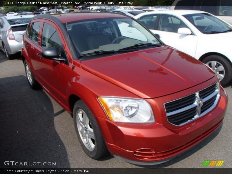 Inferno Red Crystal Pearl / Dark Slate Gray 2011 Dodge Caliber Mainstreet