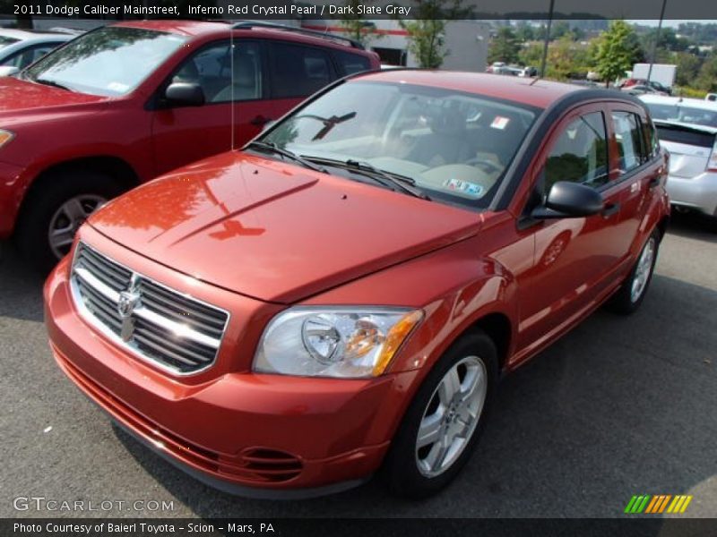 Inferno Red Crystal Pearl / Dark Slate Gray 2011 Dodge Caliber Mainstreet
