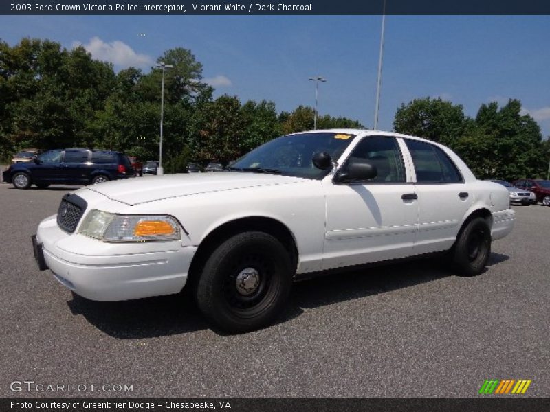 Vibrant White / Dark Charcoal 2003 Ford Crown Victoria Police Interceptor
