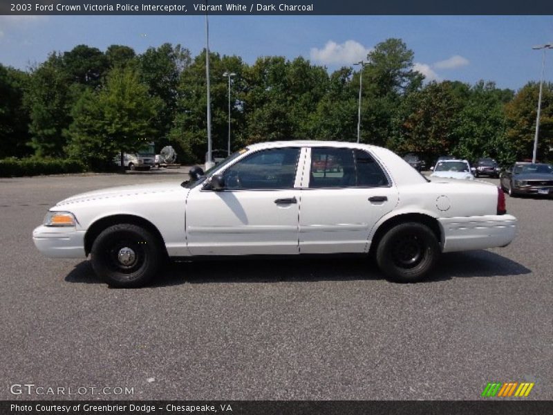 Vibrant White / Dark Charcoal 2003 Ford Crown Victoria Police Interceptor