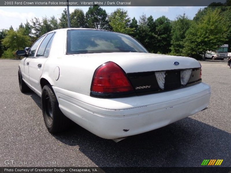Vibrant White / Dark Charcoal 2003 Ford Crown Victoria Police Interceptor