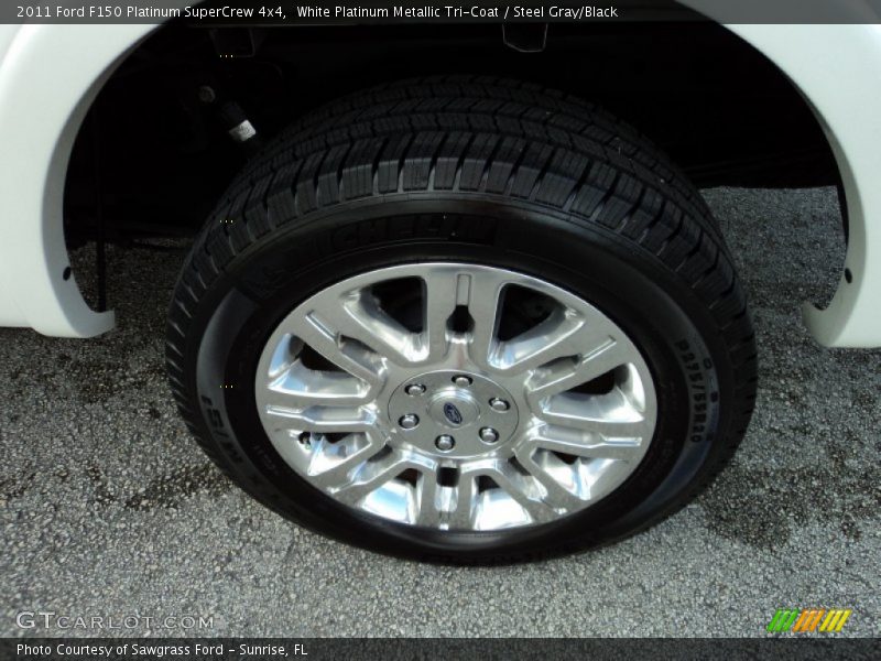 White Platinum Metallic Tri-Coat / Steel Gray/Black 2011 Ford F150 Platinum SuperCrew 4x4