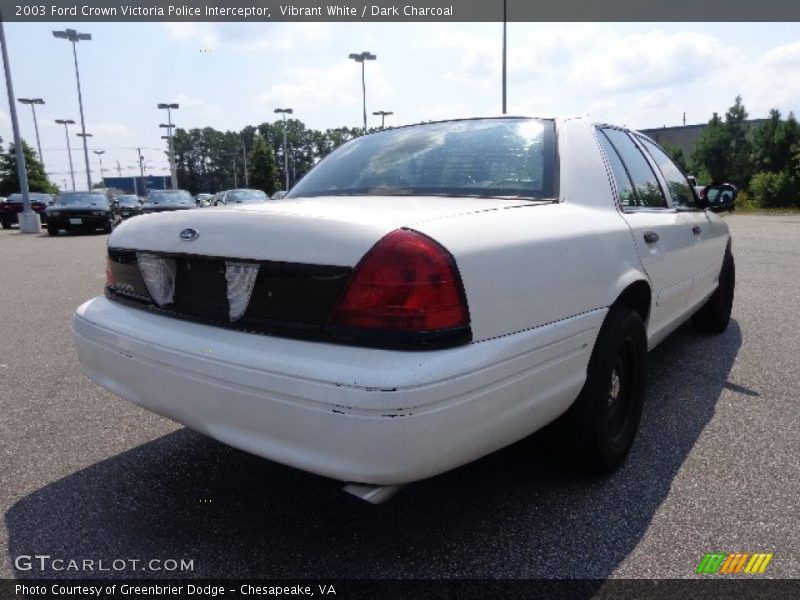 Vibrant White / Dark Charcoal 2003 Ford Crown Victoria Police Interceptor
