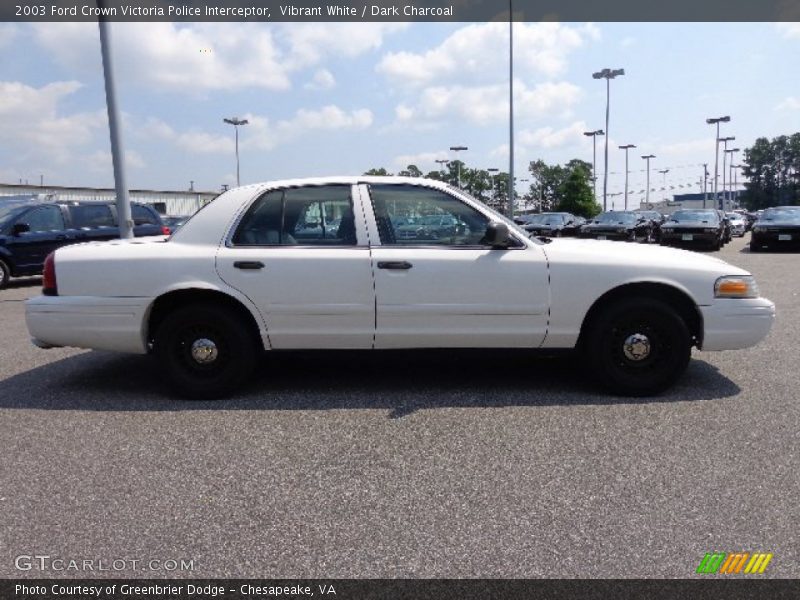 Vibrant White / Dark Charcoal 2003 Ford Crown Victoria Police Interceptor