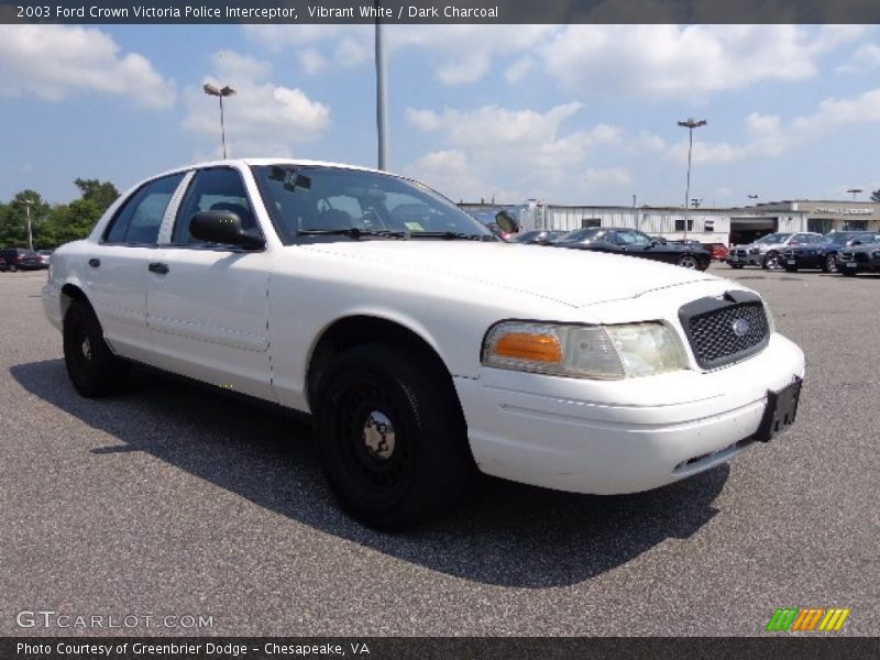 Vibrant White / Dark Charcoal 2003 Ford Crown Victoria Police Interceptor
