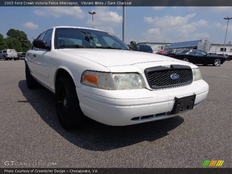 Vibrant White / Dark Charcoal 2003 Ford Crown Victoria Police Interceptor