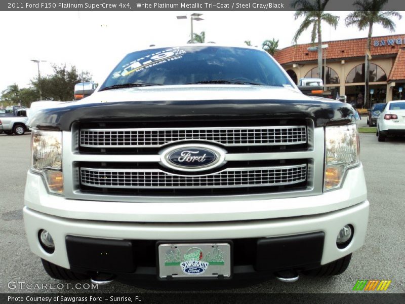 White Platinum Metallic Tri-Coat / Steel Gray/Black 2011 Ford F150 Platinum SuperCrew 4x4