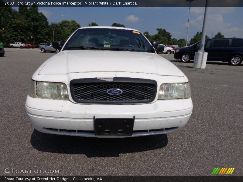 Vibrant White / Dark Charcoal 2003 Ford Crown Victoria Police Interceptor
