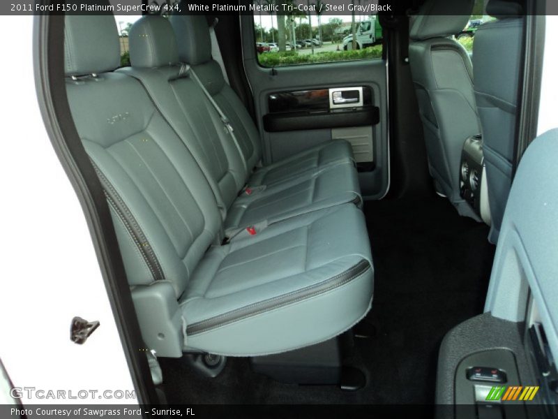 White Platinum Metallic Tri-Coat / Steel Gray/Black 2011 Ford F150 Platinum SuperCrew 4x4