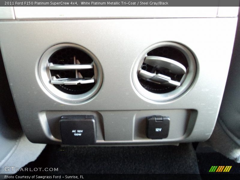 White Platinum Metallic Tri-Coat / Steel Gray/Black 2011 Ford F150 Platinum SuperCrew 4x4