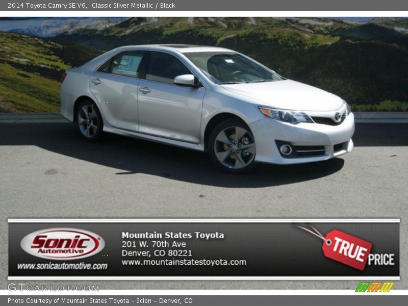 Classic Silver Metallic / Black 2014 Toyota Camry SE V6