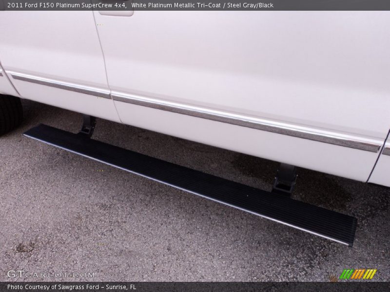 White Platinum Metallic Tri-Coat / Steel Gray/Black 2011 Ford F150 Platinum SuperCrew 4x4