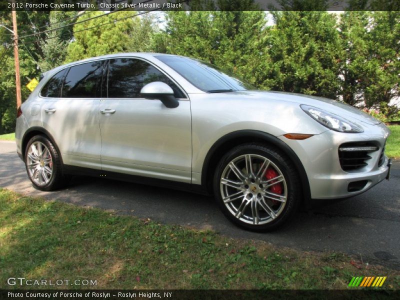 Classic Silver Metallic / Black 2012 Porsche Cayenne Turbo