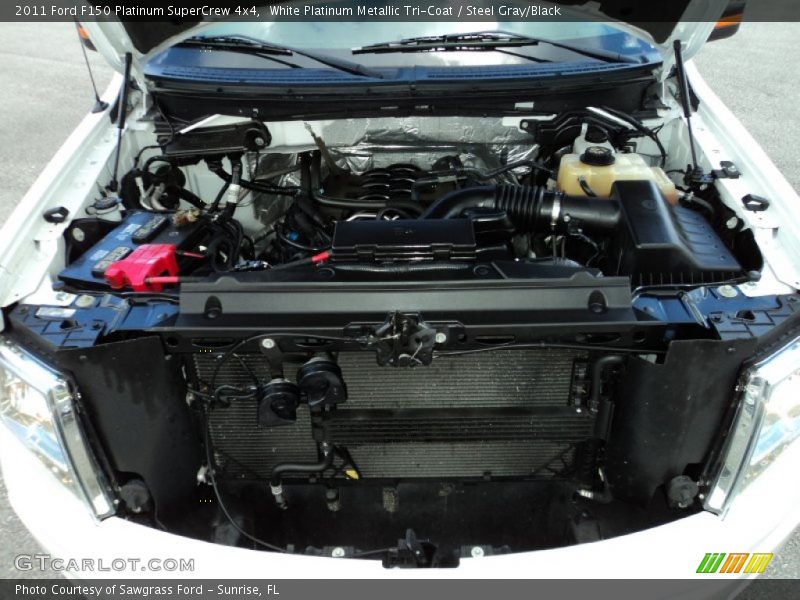 White Platinum Metallic Tri-Coat / Steel Gray/Black 2011 Ford F150 Platinum SuperCrew 4x4