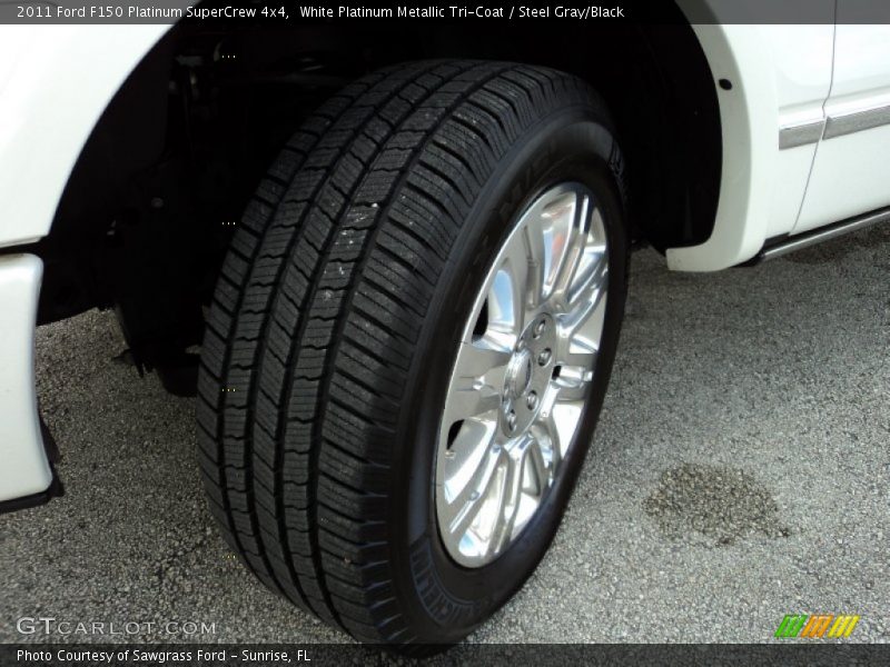 White Platinum Metallic Tri-Coat / Steel Gray/Black 2011 Ford F150 Platinum SuperCrew 4x4