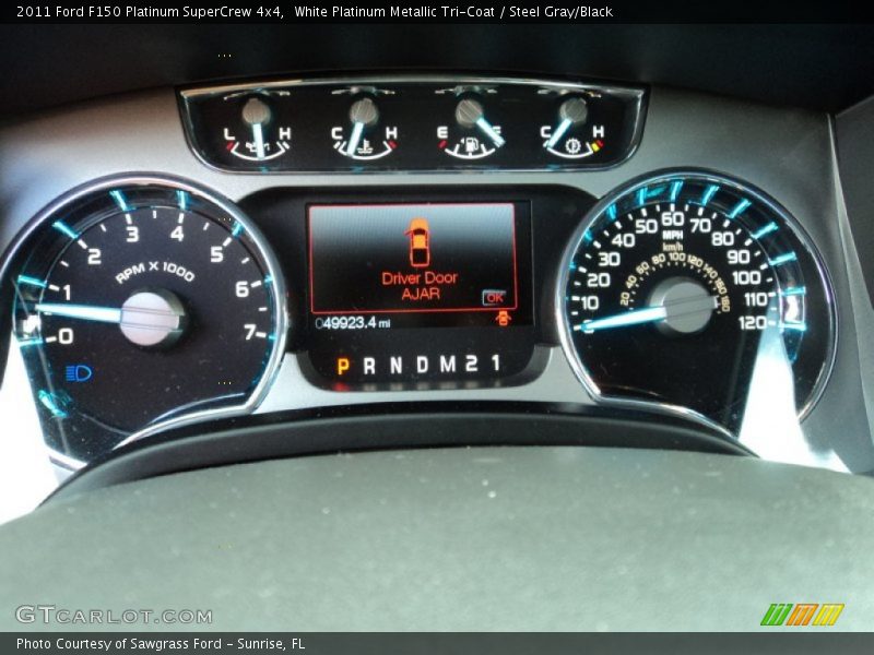 White Platinum Metallic Tri-Coat / Steel Gray/Black 2011 Ford F150 Platinum SuperCrew 4x4