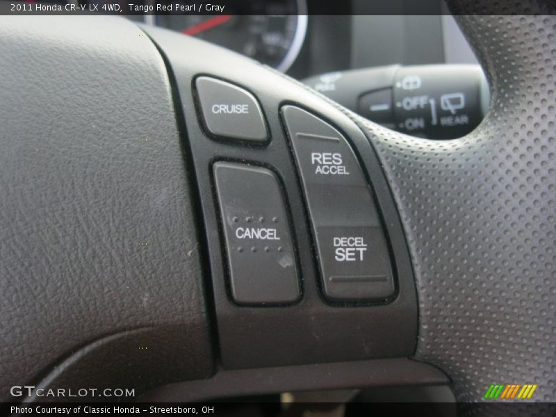 Tango Red Pearl / Gray 2011 Honda CR-V LX 4WD