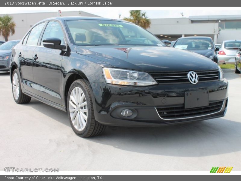 Black Uni / Cornsilk Beige 2013 Volkswagen Jetta TDI Sedan