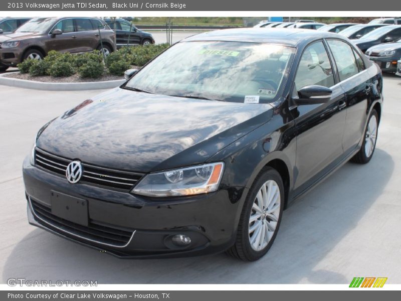 Black Uni / Cornsilk Beige 2013 Volkswagen Jetta TDI Sedan