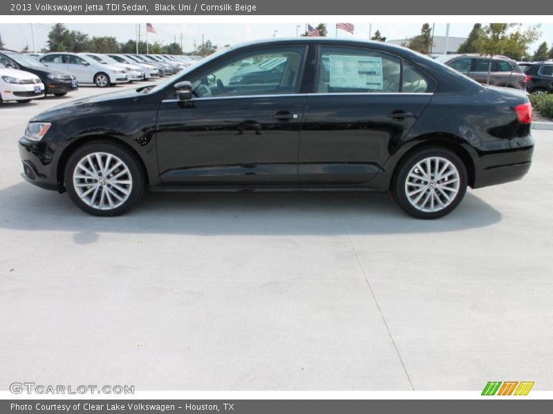 Black Uni / Cornsilk Beige 2013 Volkswagen Jetta TDI Sedan