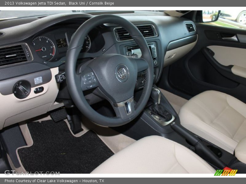 Black Uni / Cornsilk Beige 2013 Volkswagen Jetta TDI Sedan
