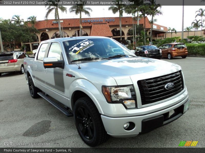 Ingot Silver Metallic / FX Sport Appearance Black/Red 2012 Ford F150 FX2 SuperCrew