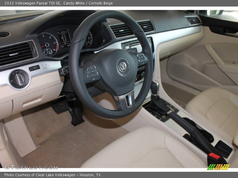 Candy White / Cornsilk Beige 2013 Volkswagen Passat TDI SE
