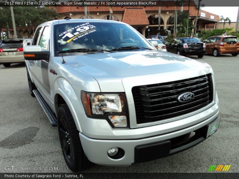 Ingot Silver Metallic / FX Sport Appearance Black/Red 2012 Ford F150 FX2 SuperCrew