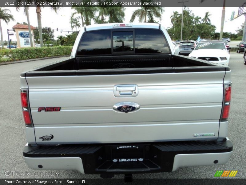 Ingot Silver Metallic / FX Sport Appearance Black/Red 2012 Ford F150 FX2 SuperCrew