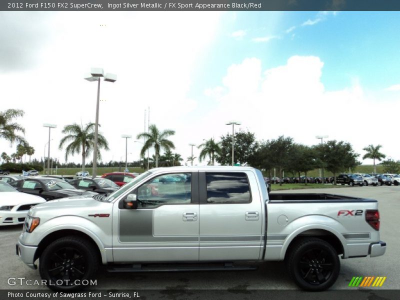 Ingot Silver Metallic / FX Sport Appearance Black/Red 2012 Ford F150 FX2 SuperCrew