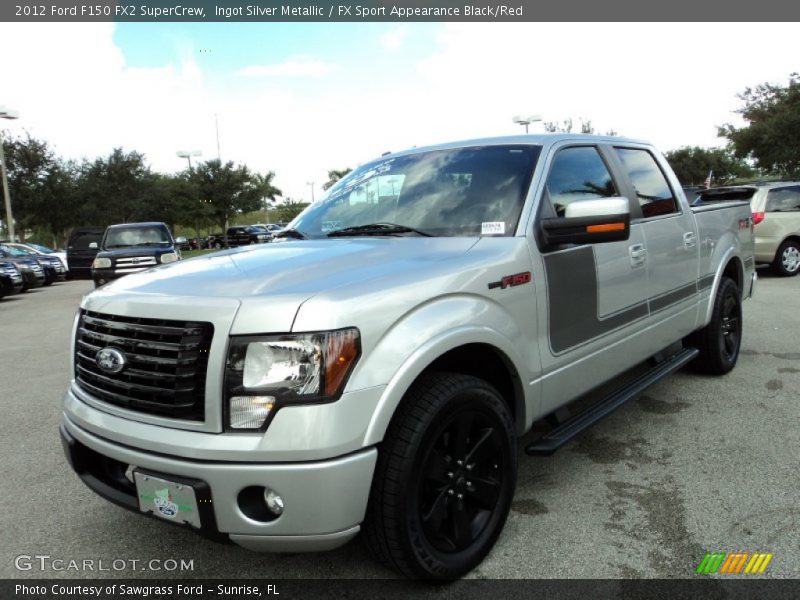 Ingot Silver Metallic / FX Sport Appearance Black/Red 2012 Ford F150 FX2 SuperCrew