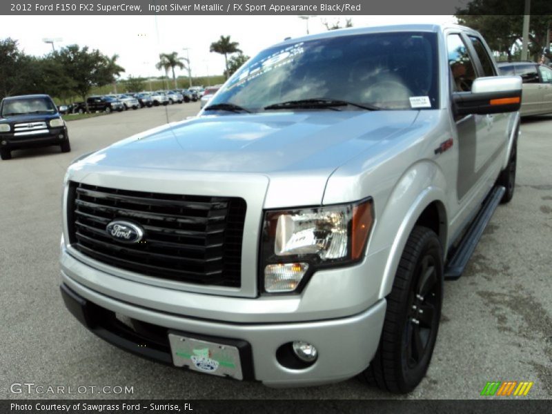 Ingot Silver Metallic / FX Sport Appearance Black/Red 2012 Ford F150 FX2 SuperCrew