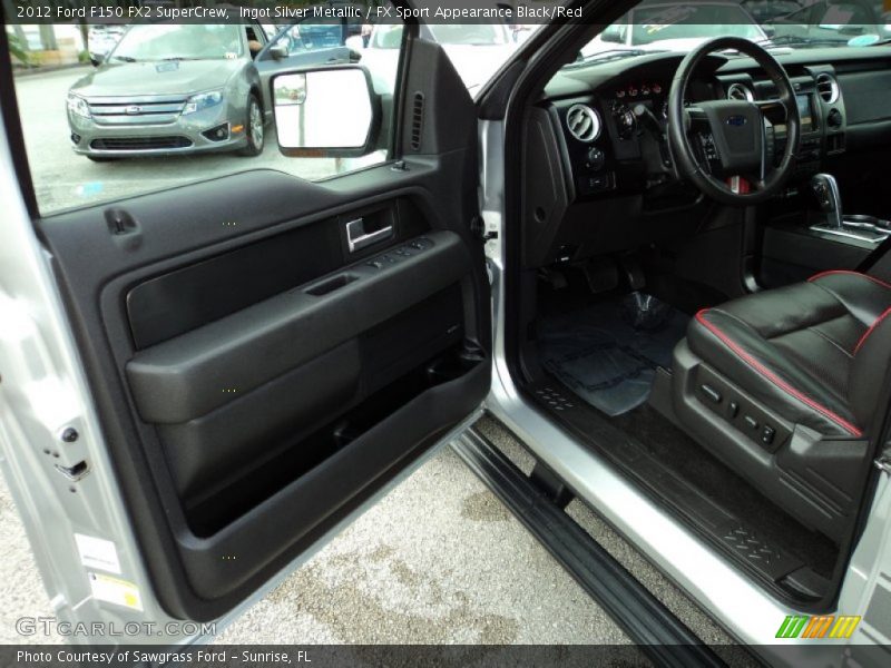 Ingot Silver Metallic / FX Sport Appearance Black/Red 2012 Ford F150 FX2 SuperCrew