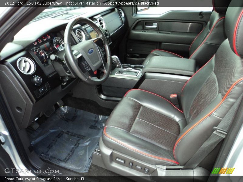 Ingot Silver Metallic / FX Sport Appearance Black/Red 2012 Ford F150 FX2 SuperCrew