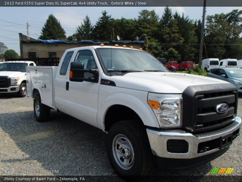 Oxford White / Steel 2013 Ford F350 Super Duty XL SuperCab 4x4 Utility Truck
