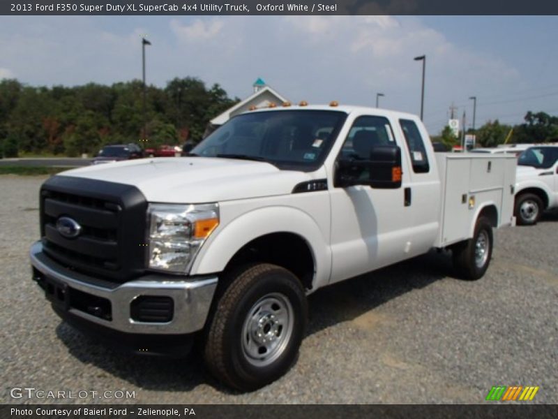 Oxford White / Steel 2013 Ford F350 Super Duty XL SuperCab 4x4 Utility Truck