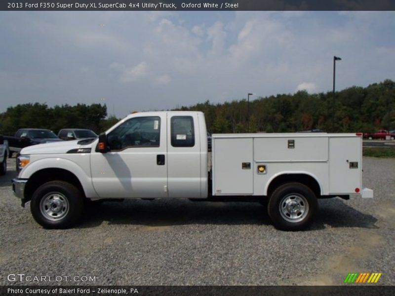 Oxford White / Steel 2013 Ford F350 Super Duty XL SuperCab 4x4 Utility Truck