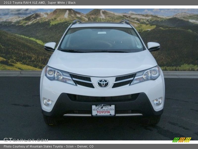 Super White / Black 2013 Toyota RAV4 XLE AWD