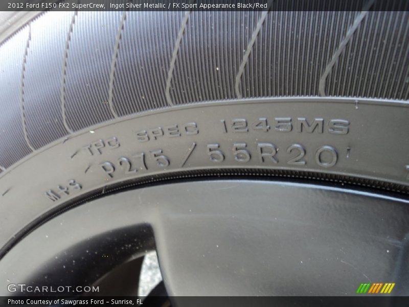 Ingot Silver Metallic / FX Sport Appearance Black/Red 2012 Ford F150 FX2 SuperCrew