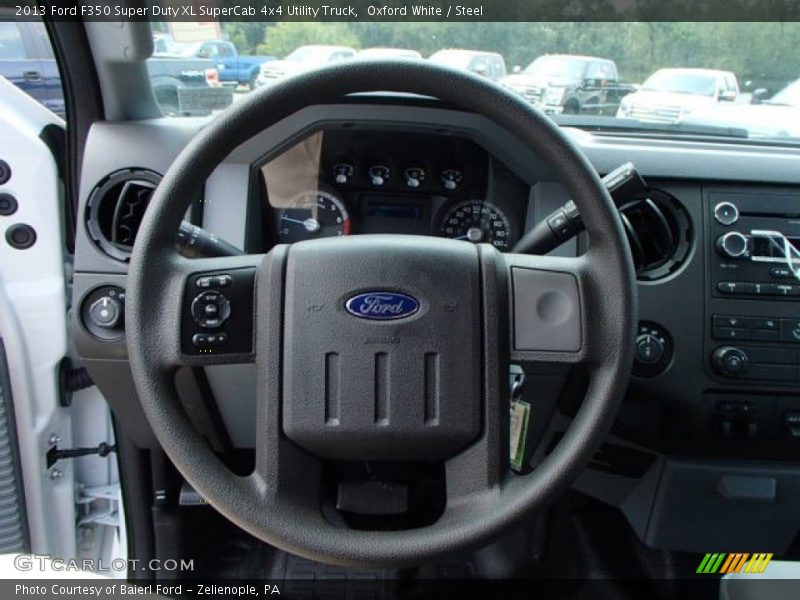 Oxford White / Steel 2013 Ford F350 Super Duty XL SuperCab 4x4 Utility Truck