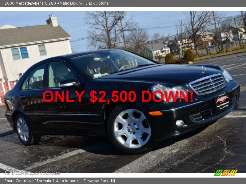Black / Stone 2006 Mercedes-Benz C 280 4Matic Luxury