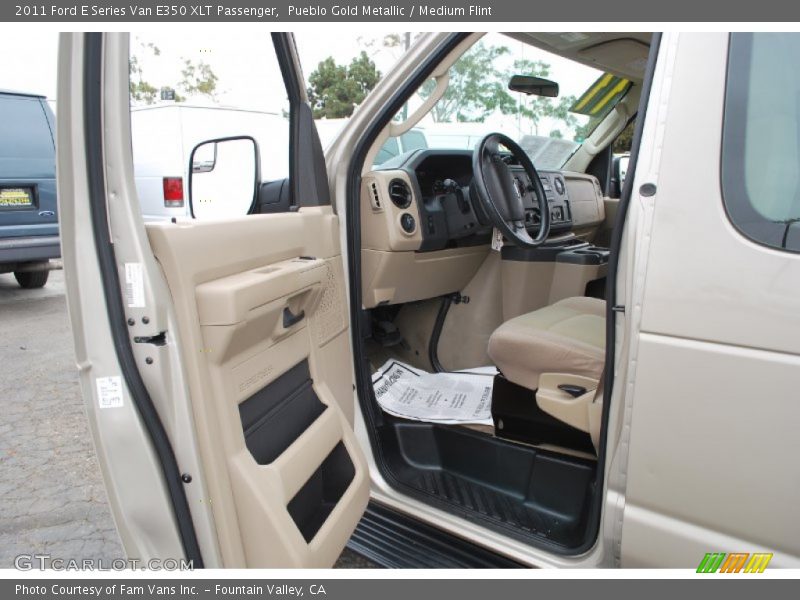 Pueblo Gold Metallic / Medium Flint 2011 Ford E Series Van E350 XLT Passenger