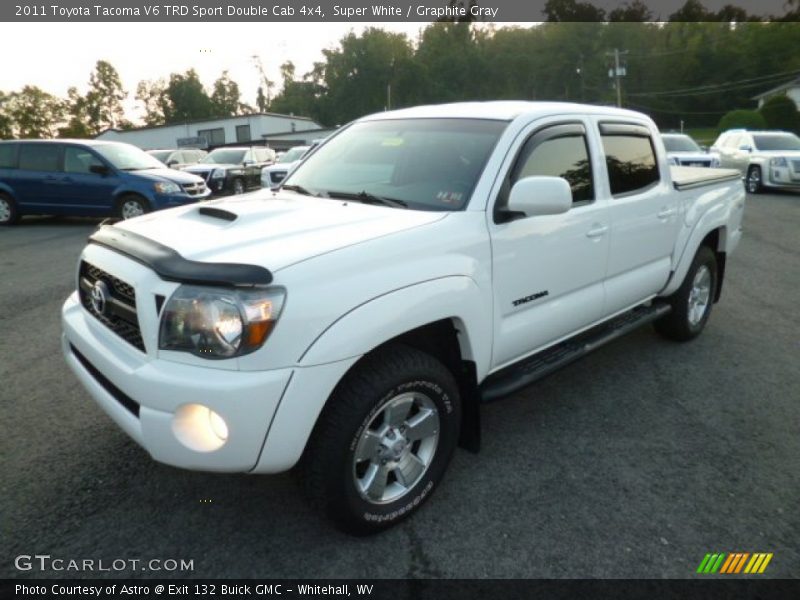 Super White / Graphite Gray 2011 Toyota Tacoma V6 TRD Sport Double Cab 4x4