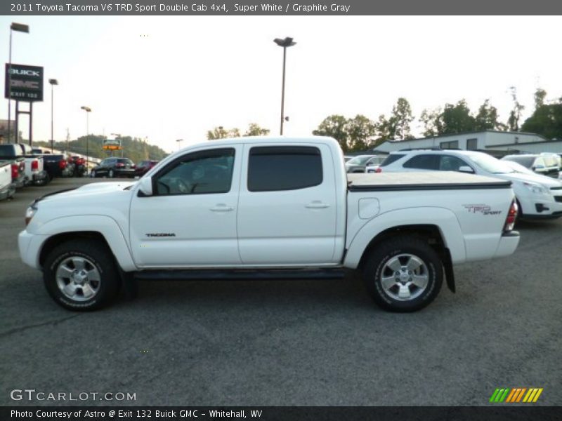 Super White / Graphite Gray 2011 Toyota Tacoma V6 TRD Sport Double Cab 4x4