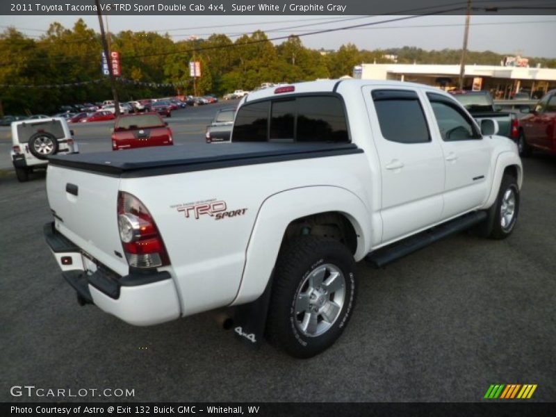 Super White / Graphite Gray 2011 Toyota Tacoma V6 TRD Sport Double Cab 4x4