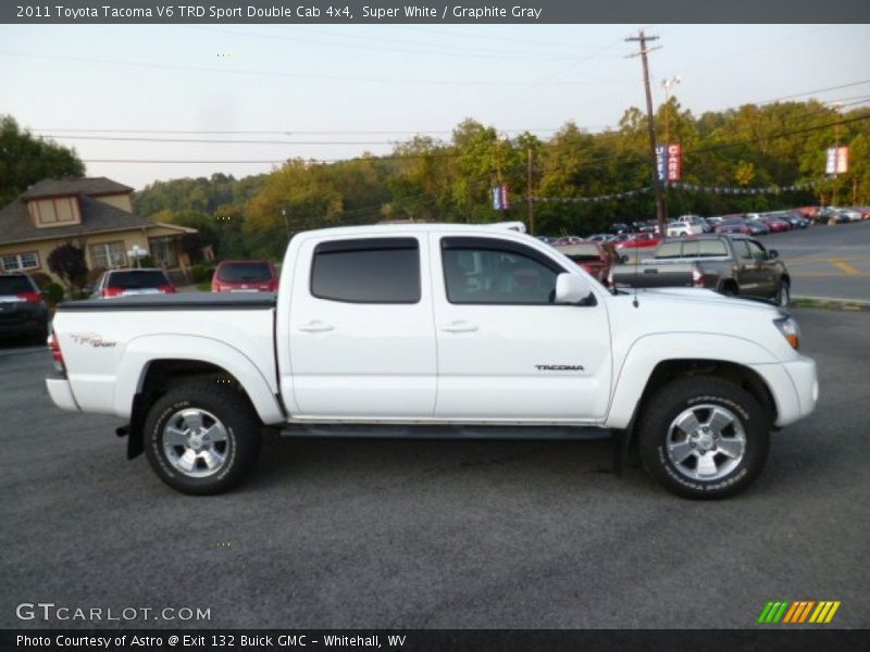 Super White / Graphite Gray 2011 Toyota Tacoma V6 TRD Sport Double Cab 4x4