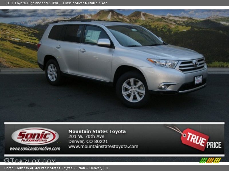 Classic Silver Metallic / Ash 2013 Toyota Highlander V6 4WD