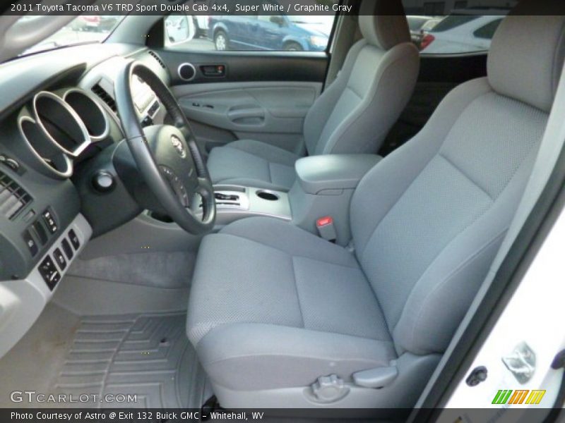 Super White / Graphite Gray 2011 Toyota Tacoma V6 TRD Sport Double Cab 4x4