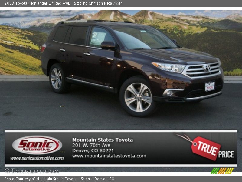 Sizzling Crimson Mica / Ash 2013 Toyota Highlander Limited 4WD